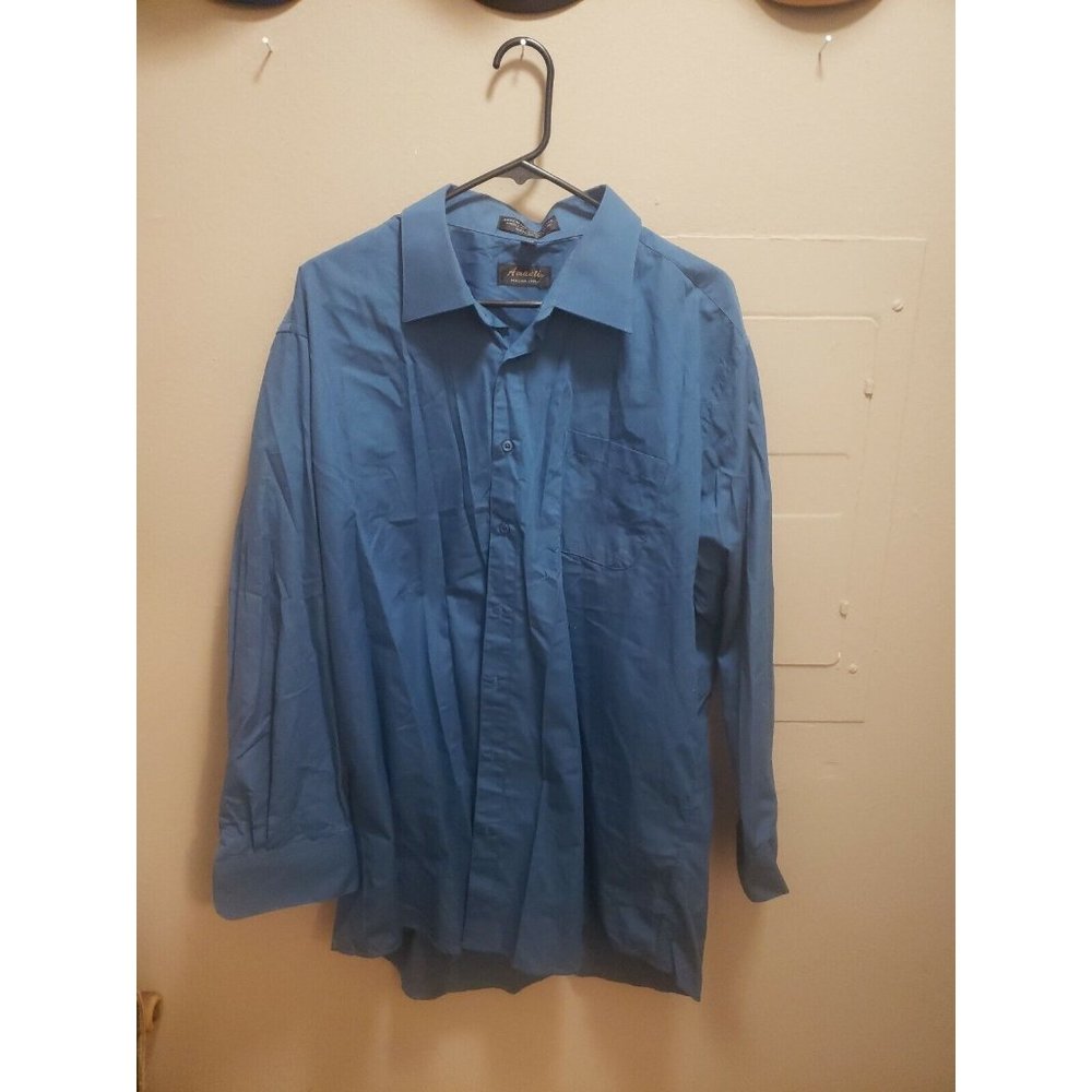 Men's Amanti Italian style long sleeve, button down shirt  17 1/2  34/35